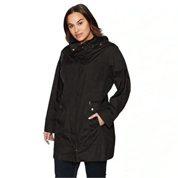 Cole Haan  Raincoat Black Size Small - Picture 1 of 8